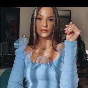 Zara Long Sleeve Crop Top